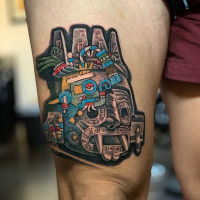 Read more about the article Illustrative face, hand and mask Tattoo by Goethe Silva — Los Angeles, CA