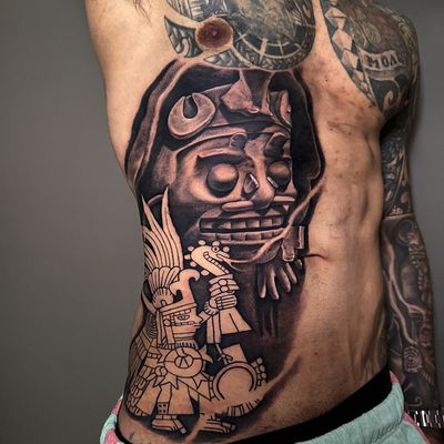 Read more about the article Neo-Traditional Aztec warrior Deity Tattoo by Goethe Silva — Los Angeles, CA