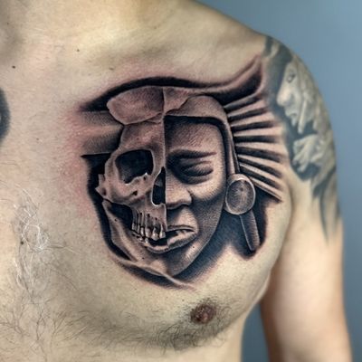 Read more about the article Realism Duality (Life/Death) Tattoo by Goethe Silva — Los Angeles, CA