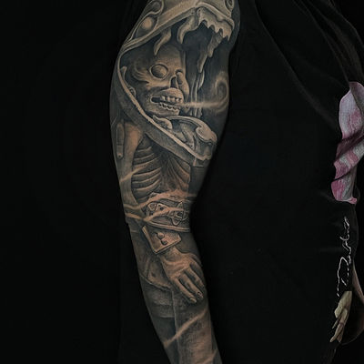 Read more about the article Realism Deity of Death Tattoo by Goethe Silva — Los Angeles, CA